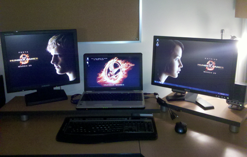 Multiple Computer Setup - Desktop + Laptop + Extra Monitor