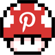 Pinterest Power Mushroom Social Icon by ShezCrafti