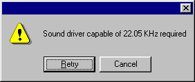 Sound Driver Error