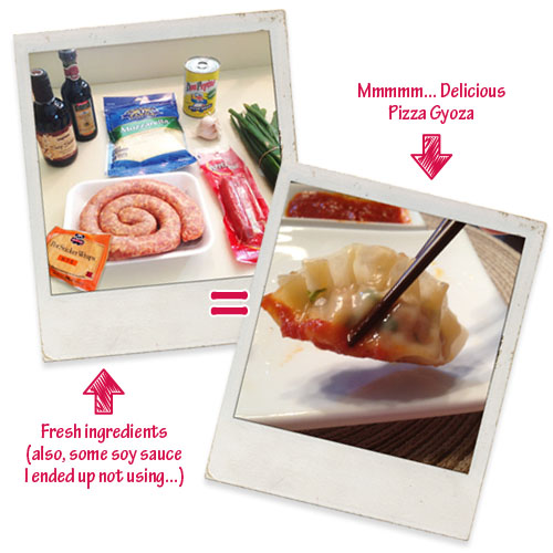 Ingredients for Pizza Gyoza Recipe