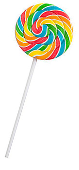 Giant Rainbow Lollipop