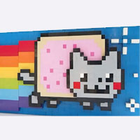 Pop Art Pop Tart: Moving LEGO Nyan Cat