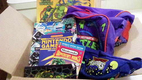 Oh hello, huge box of TMNT & Nintendo Stuff!