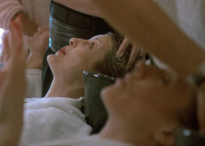 Glass block decorating the salon during the opening credits to Desperately Seeking Susan (1985)