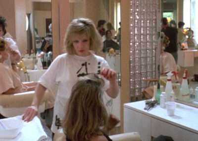 Glass block decorating the salon during the opening credits to Desperately Seeking Susan (1985)