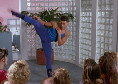 Glass block in Double Impact (1991)