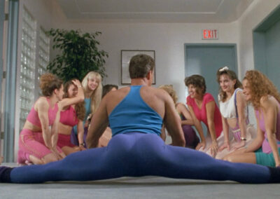 Glass block in Double Impact (1991)