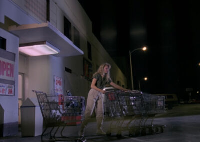Glass block windows on the grocery store in Intruder (1989)