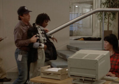 Glass block in Jumpin’ Jack Flash (1986)