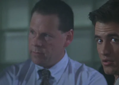 Copycat (1995) glass block at the police station