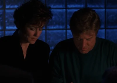 Glass block wall in Sneakers (1992)